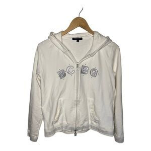 Y2K BCBG Rhinestone Track Jacket Zip-Up XL